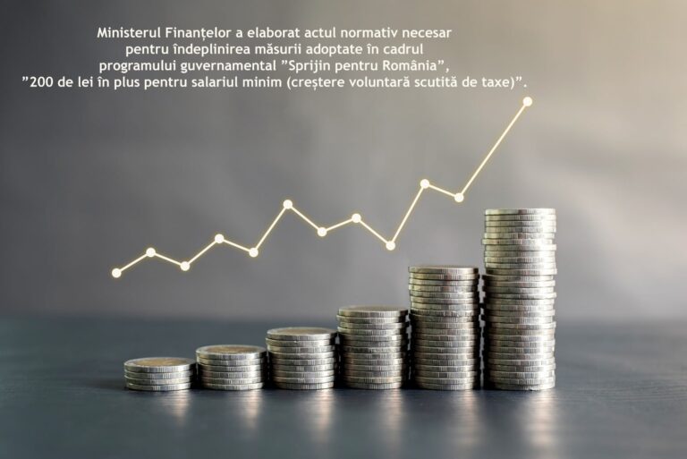 Creșterea voluntară cu 200 de lei a salariului minim nu va fi impozitată