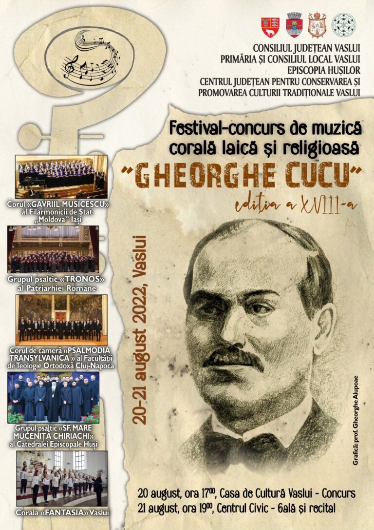 Festivalul-concurs „Gheorghe Cucu” are loc în zilele de 20 și 21 august!