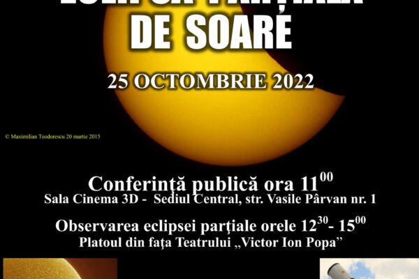 Eclipsa parţială de Soare din 25 Octombrie 2022