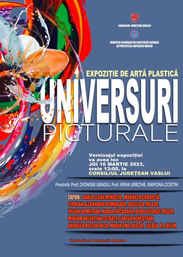 Expoziție de pictură inedită la Consiliul Județean Vaslui