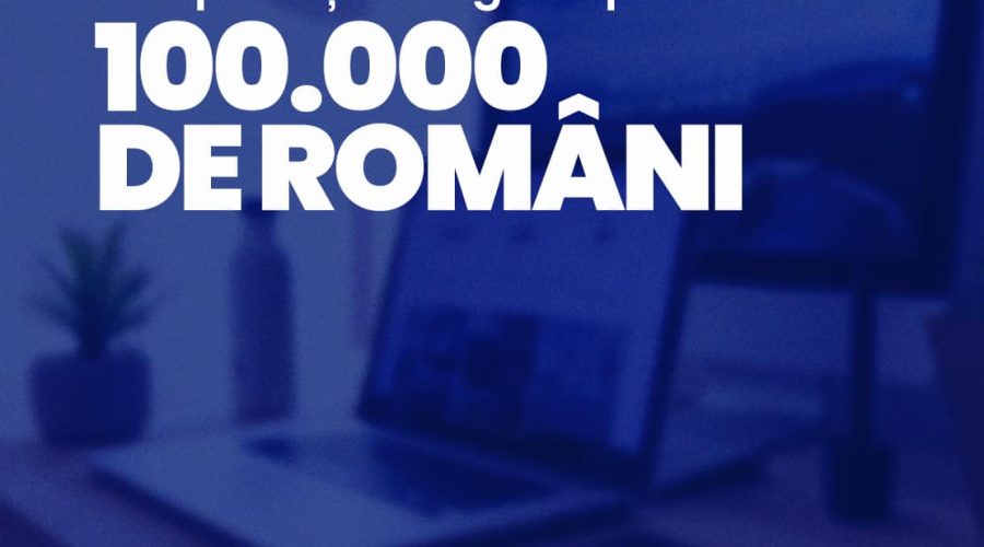 100.000 de români vor beneficia de dezvoltarea competențelor digitale, ca urmare a unei investiții de 16.788.220 euro!