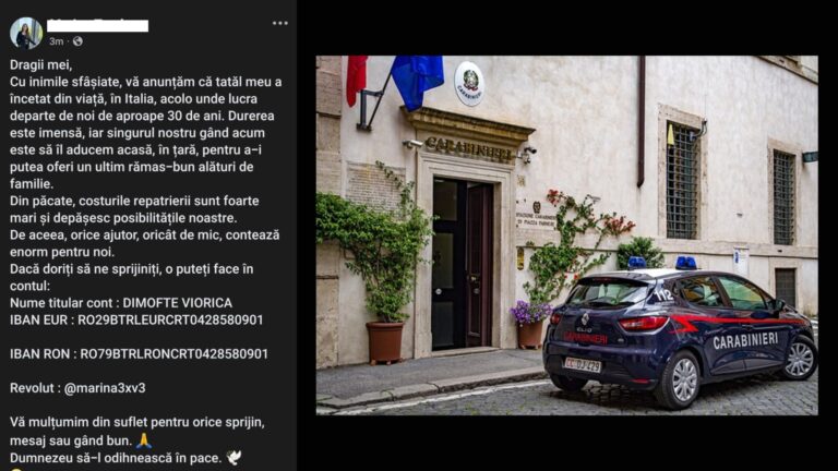 Vasluian găsit decedat in Italia
