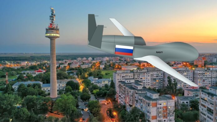 dronă rusească căzută în Galați