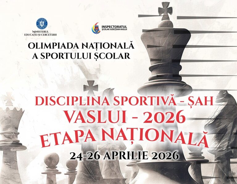 Vasluiul deschide sezonul Olimpiadelor Naționale. Elita șahului școlar intră în lupta pentru podiumul național